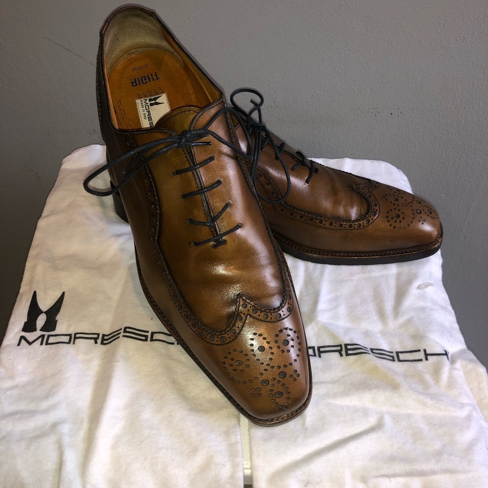 Moreschi Villa Brown Wing Tip Shoe